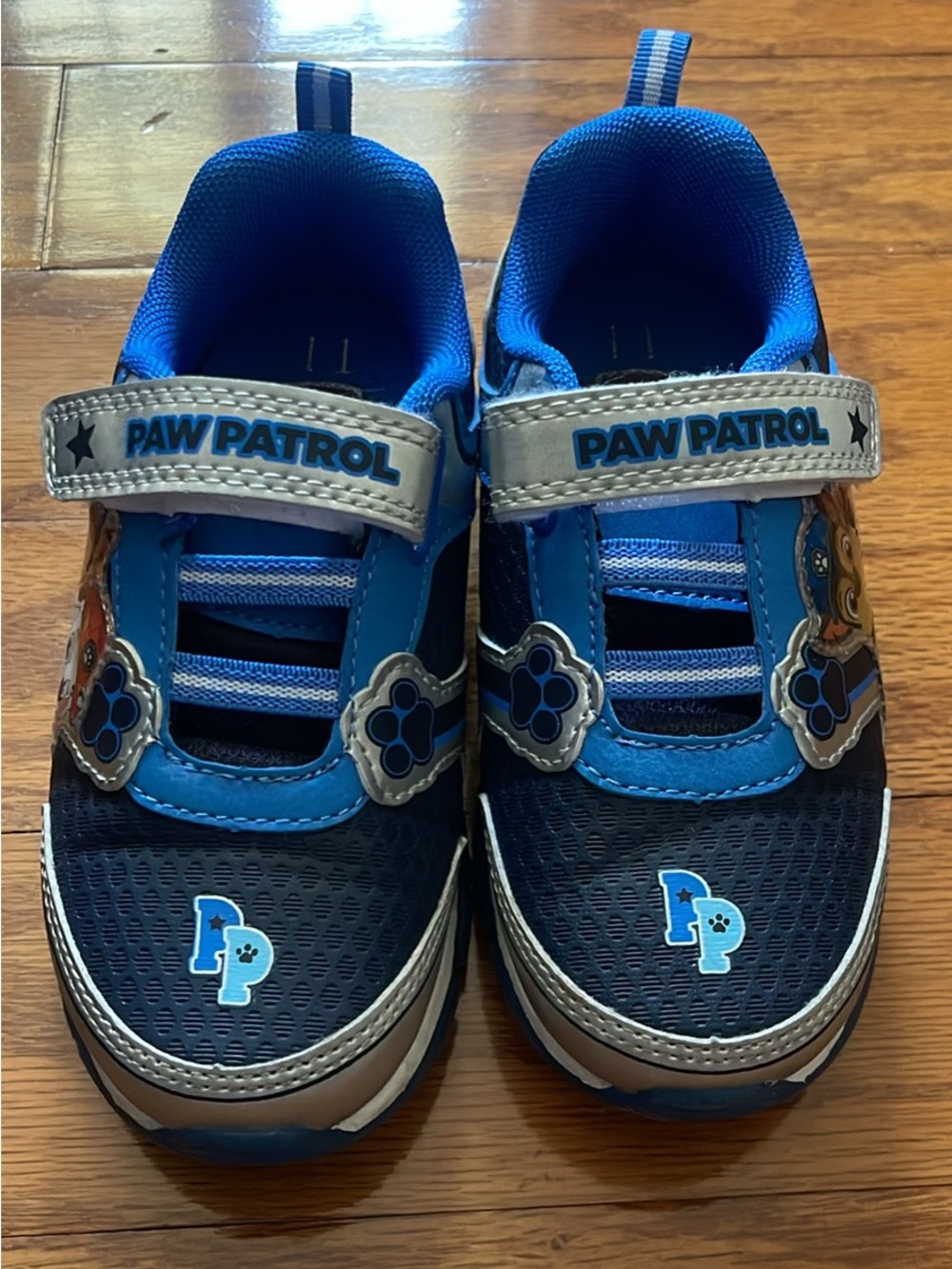 Paw Patrol Boys Blue and Silver Light-Up Sneakers